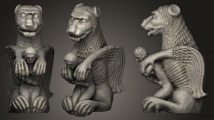 Статуэтки и статуи разные (Чудовище ленфант, STKR_0311) 3D модель для ЧПУ станка